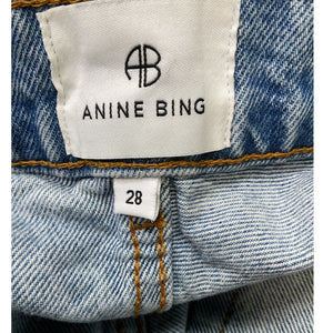 Anine Bing Distressed Blue Gavin Denim Jeans Size 28