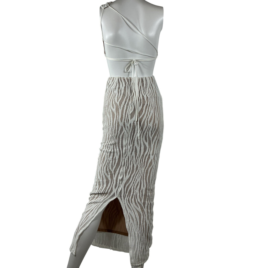 Michael Costello X Revolve 'Caroline' Ivory Polyester Maxi Dress Size XXS