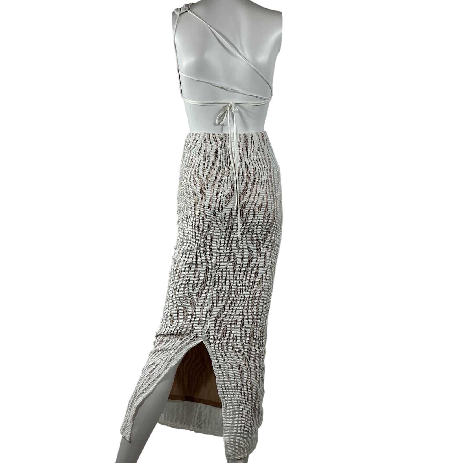 Michael Costello X Revolve 'Caroline' Ivory Polyester Maxi Dress Size XXS