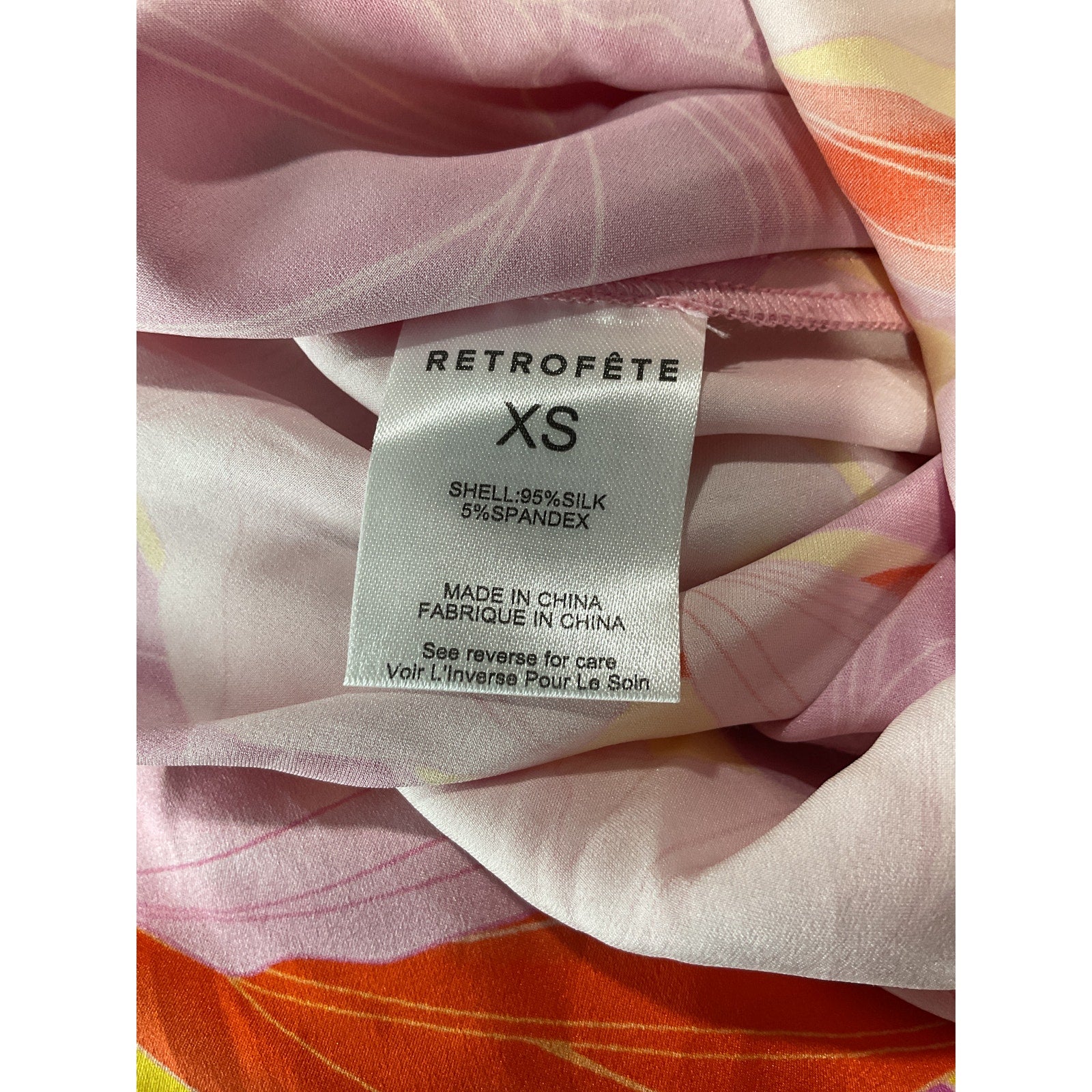 Retrofete 'Keaton' Pink Silk Dress Size XS