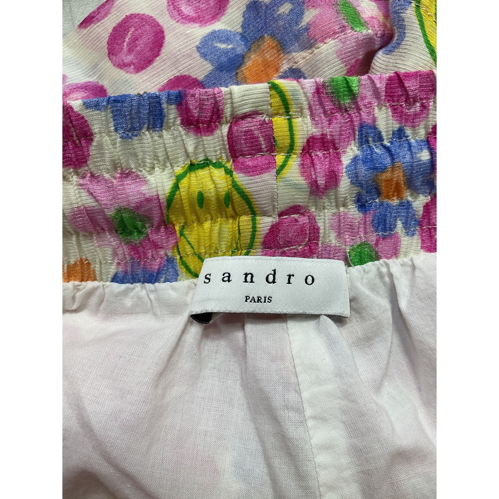 Sandro 'Judy' Pink Printed Drawstring Cherry Print Shorts Size 36