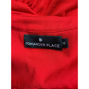 Kenzo 'Crepe' Red Kenzo Long Sleeve Dress Size XS