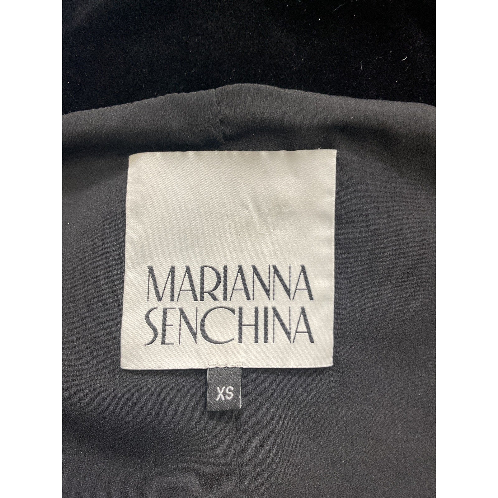 Marianna Senchina 'Diana' Black Cotton Midi Jacket Dress Size XS