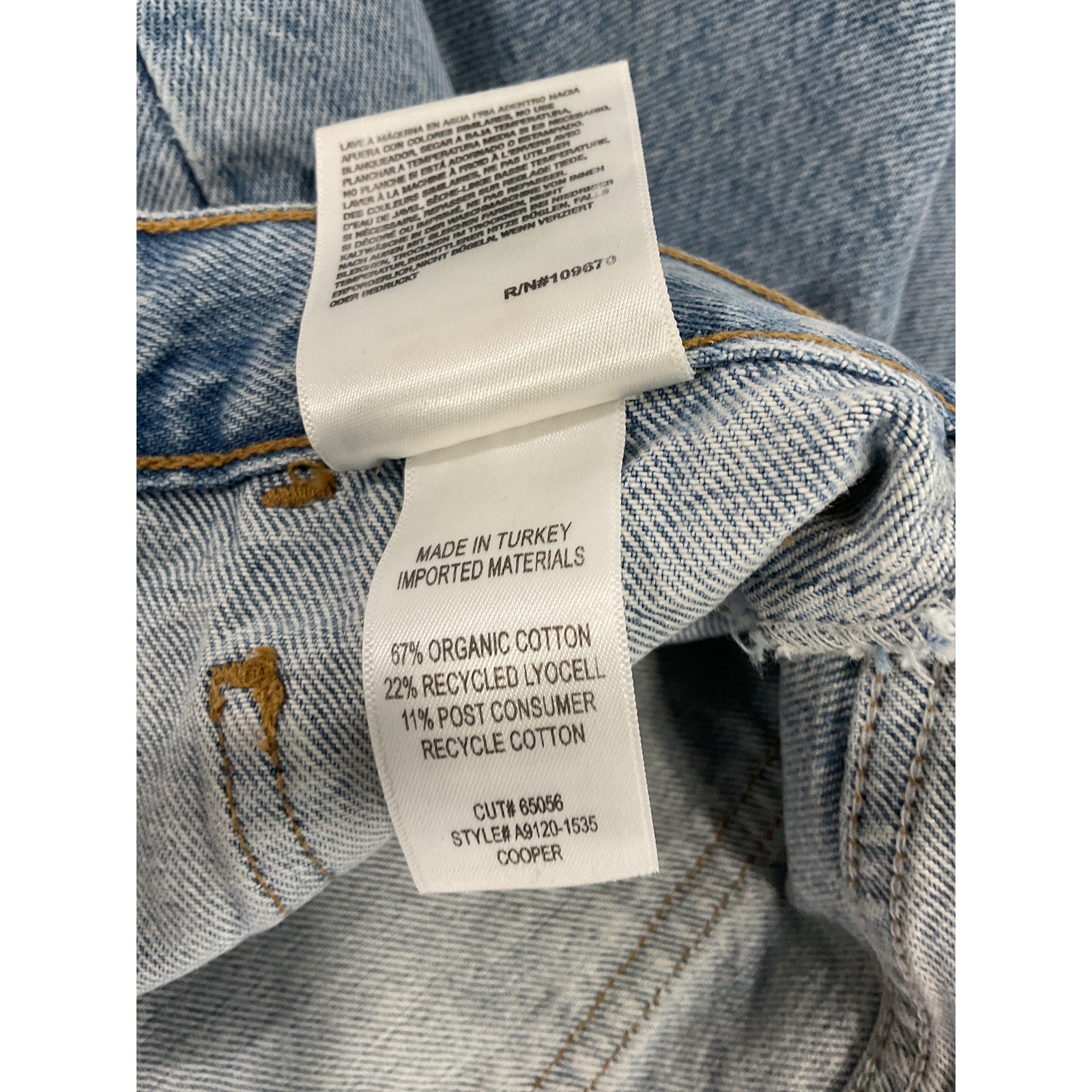 Agolde 'Cooper' Blue Cargo Denim Jean Size 25