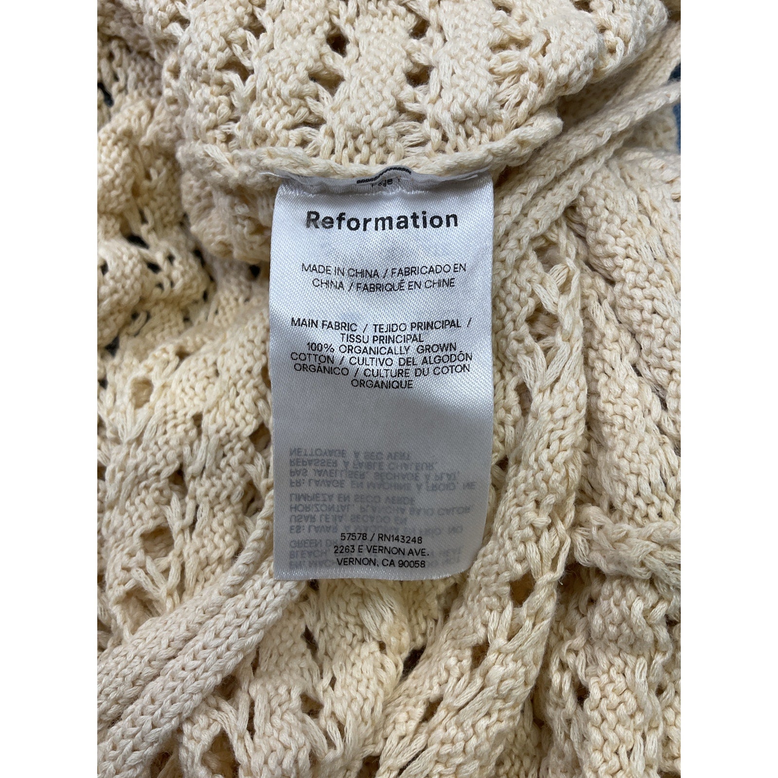Reformation 'Clementine' White Cotton Skirt Size M