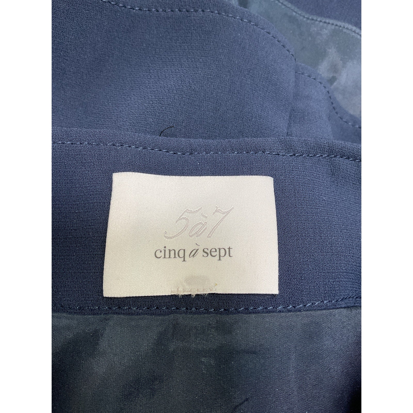 Cinq A Sept 'Miranda' Navy Polyester Skirt Size 8