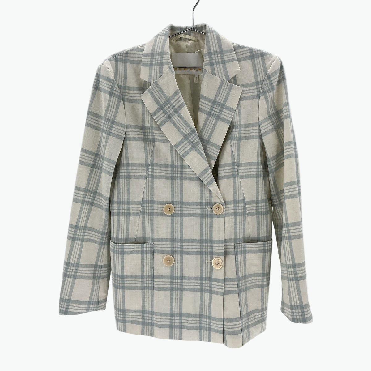 Remain ‘Rumer’ Multicolor Checked Woven Double-Breasted Blazer Size 2