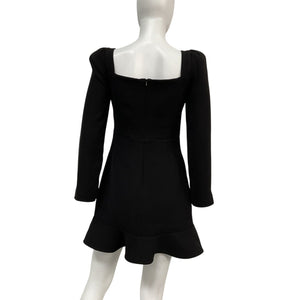 Self-Portrait Embellished Black Bow Trim Mini Dress Size 4 UK / US 0