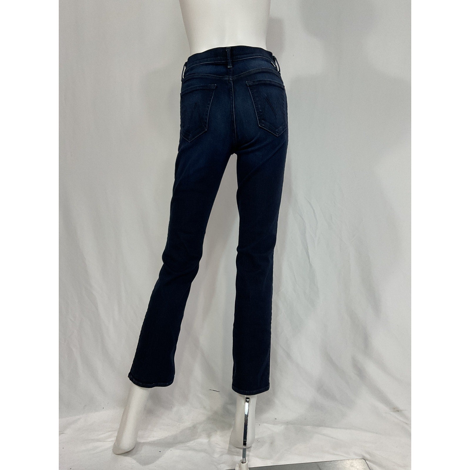 Mother 'The Mid' Black Rise Dazzler Ankle Denim Jeans Size 27