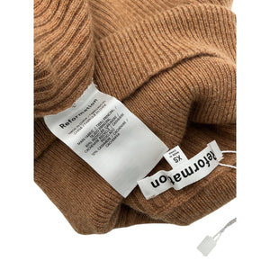 Reformation Ribbed Brown Robin Sweater Dress Size XS