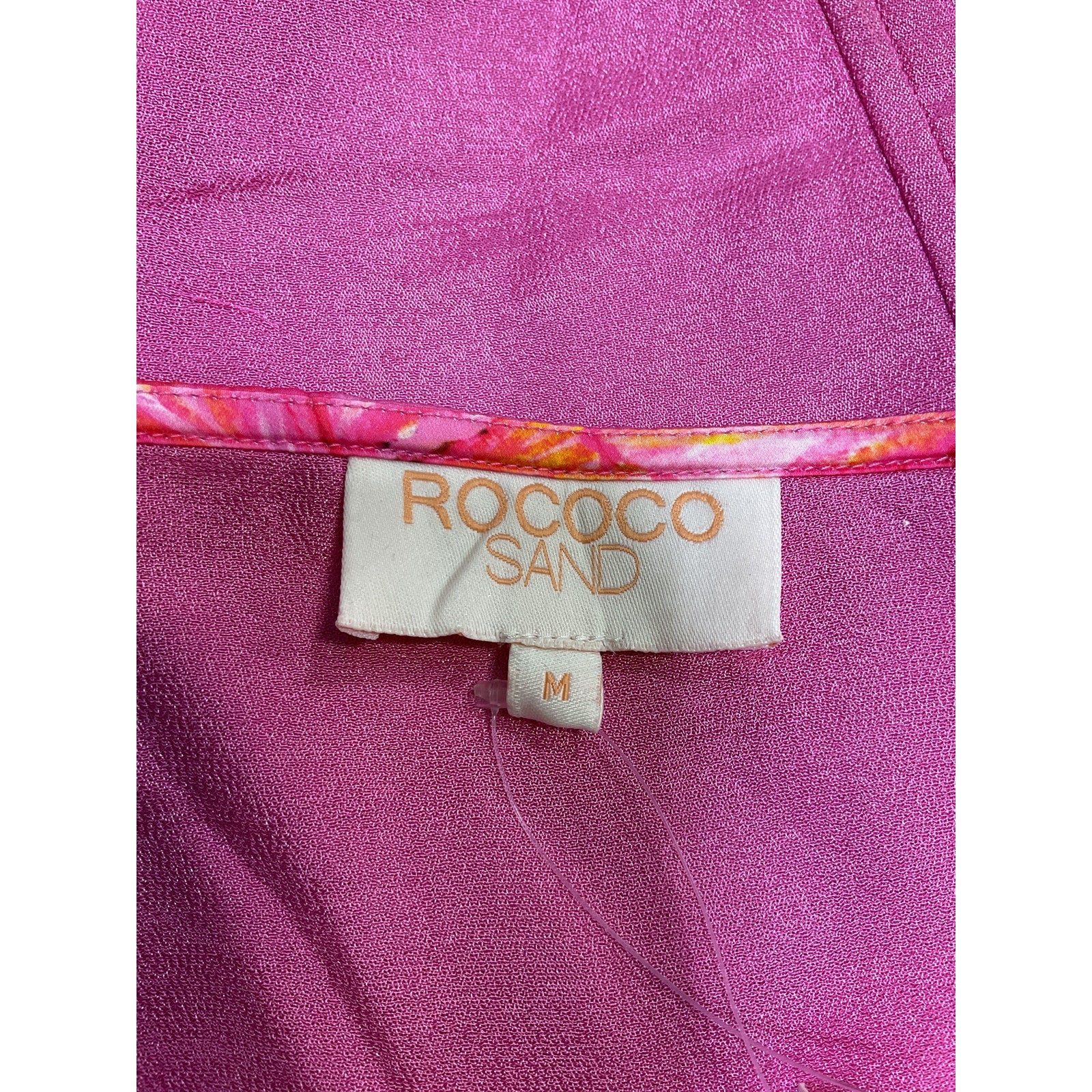 Rococo Sand 'Megan' Pink Satin Sleeveless Top Size M - NWT