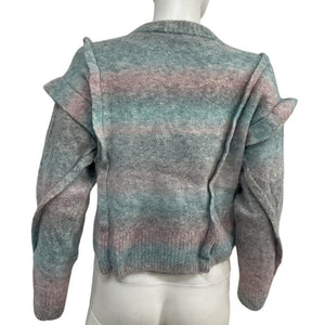 Iro Cozy Blue And Pink Valya Pullover Sweater Size XS