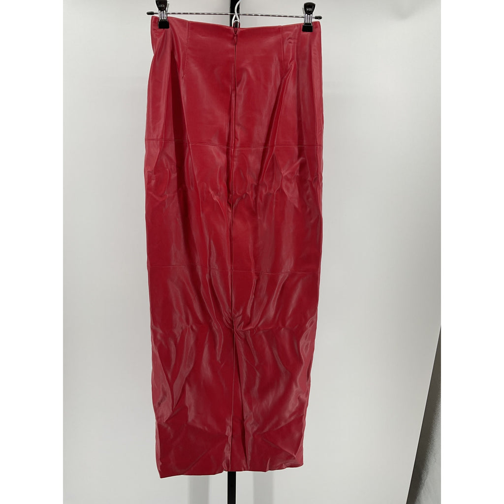 Nicholas 'Enid' Red Polyurethane Maxi Skirt Size 0