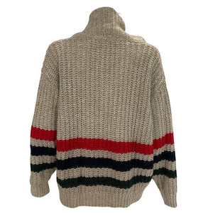 Thisisthegreat Cozy Oatmeal Striped Henley Sweater Size 1