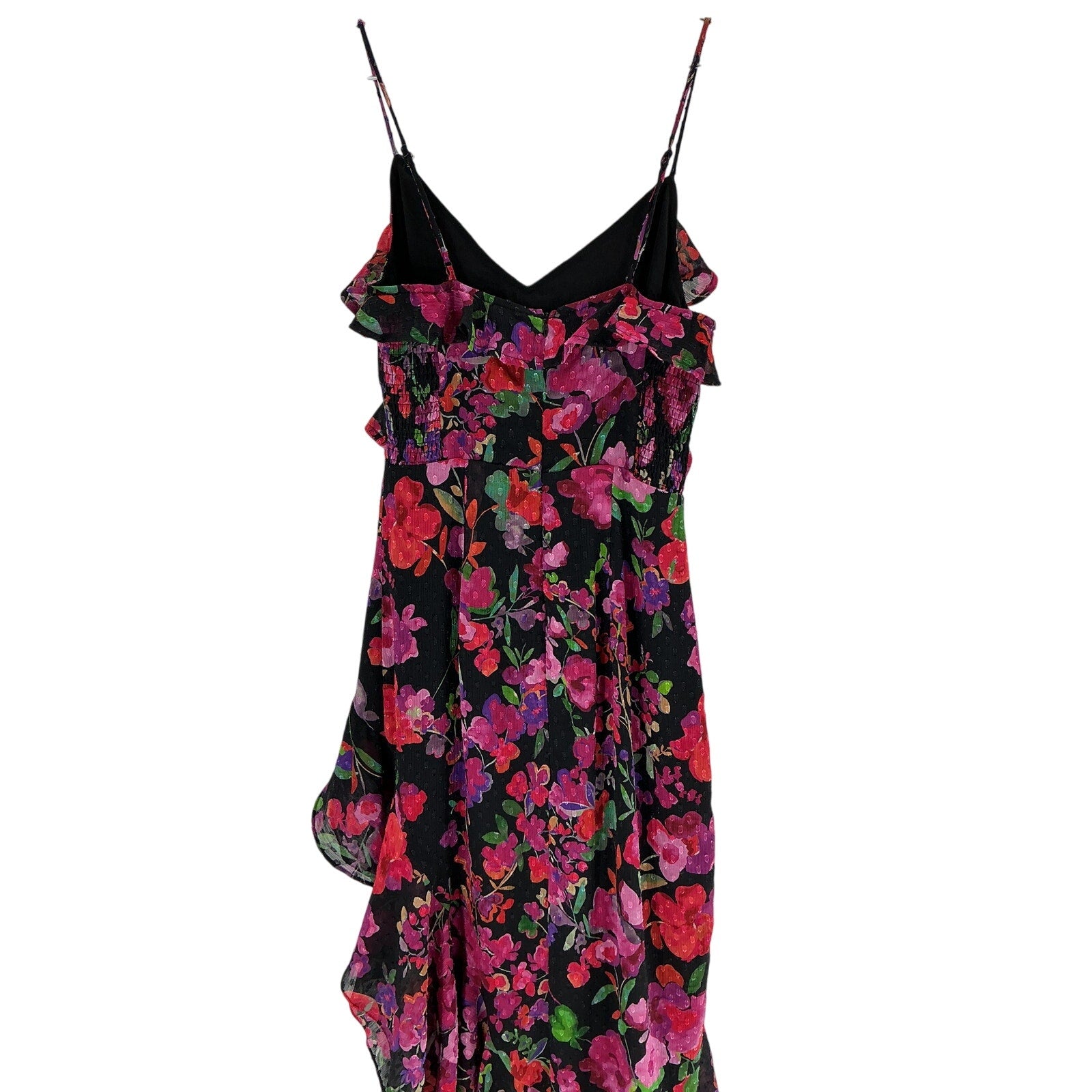 Line & Dot 'Mika' Black Viscose Asymmetrical Dress Size S