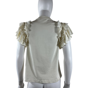 Ulla Johnson 'Leia' Ivory Cotton Top Size S