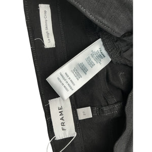 Frame Coated Black Le High Skinny Denim Jeans Size 27