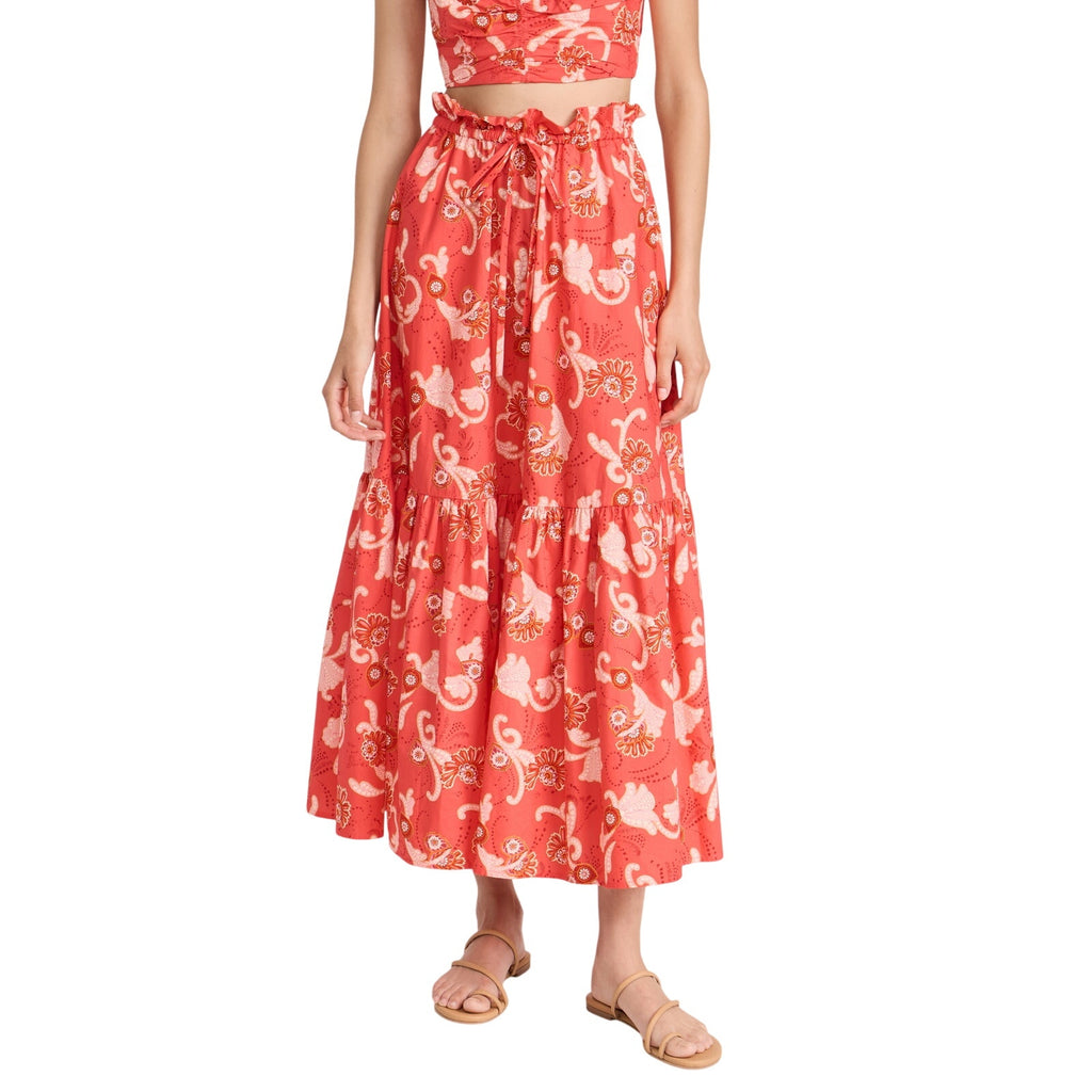 A.L.C. 'Francis' Red Cotton Skirt Size 2