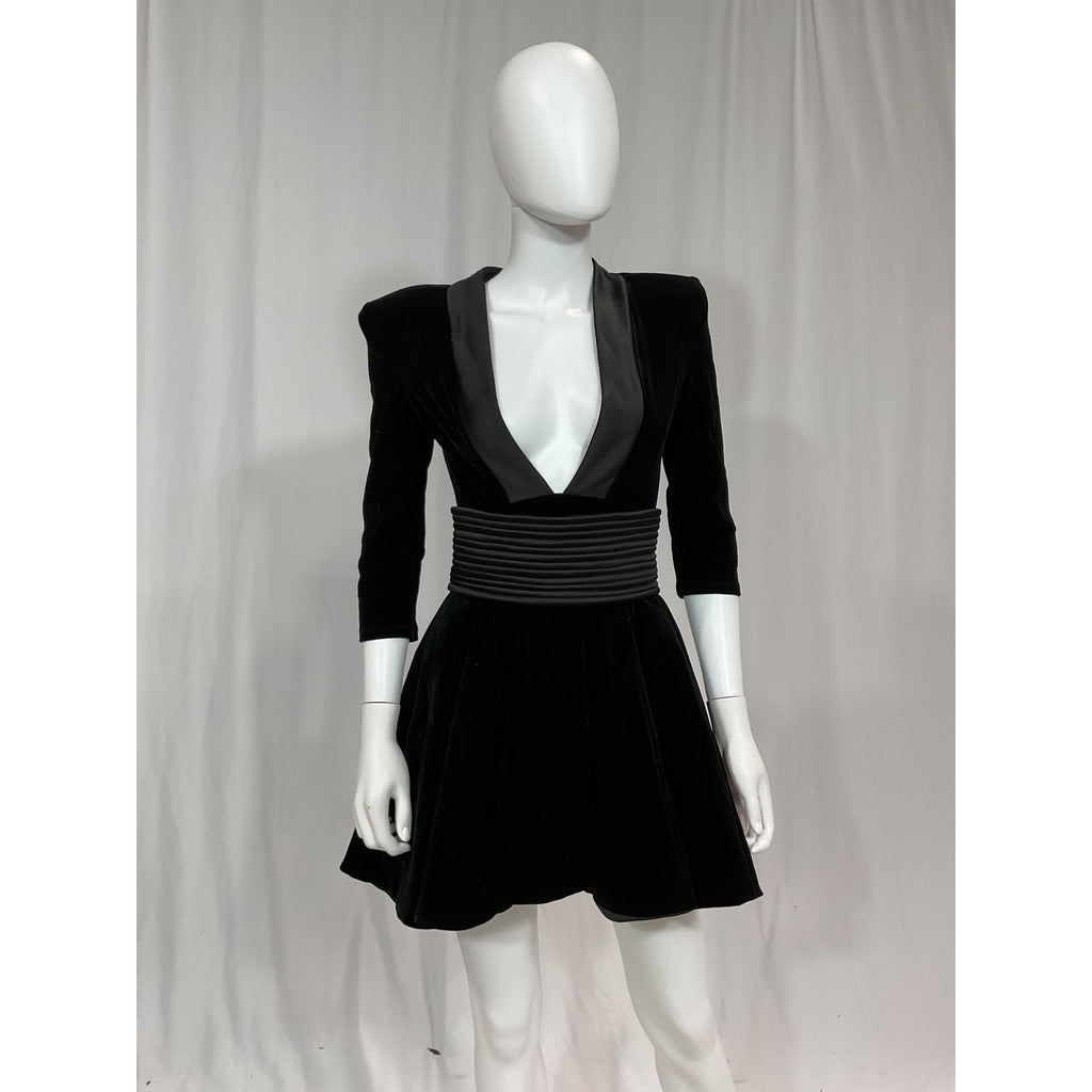 Zhivago Join The Club Black Satin Mini Dress Size 4