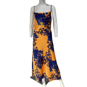 Allsaints Floral Orange Hadley Venetia Slip Dress Size 10