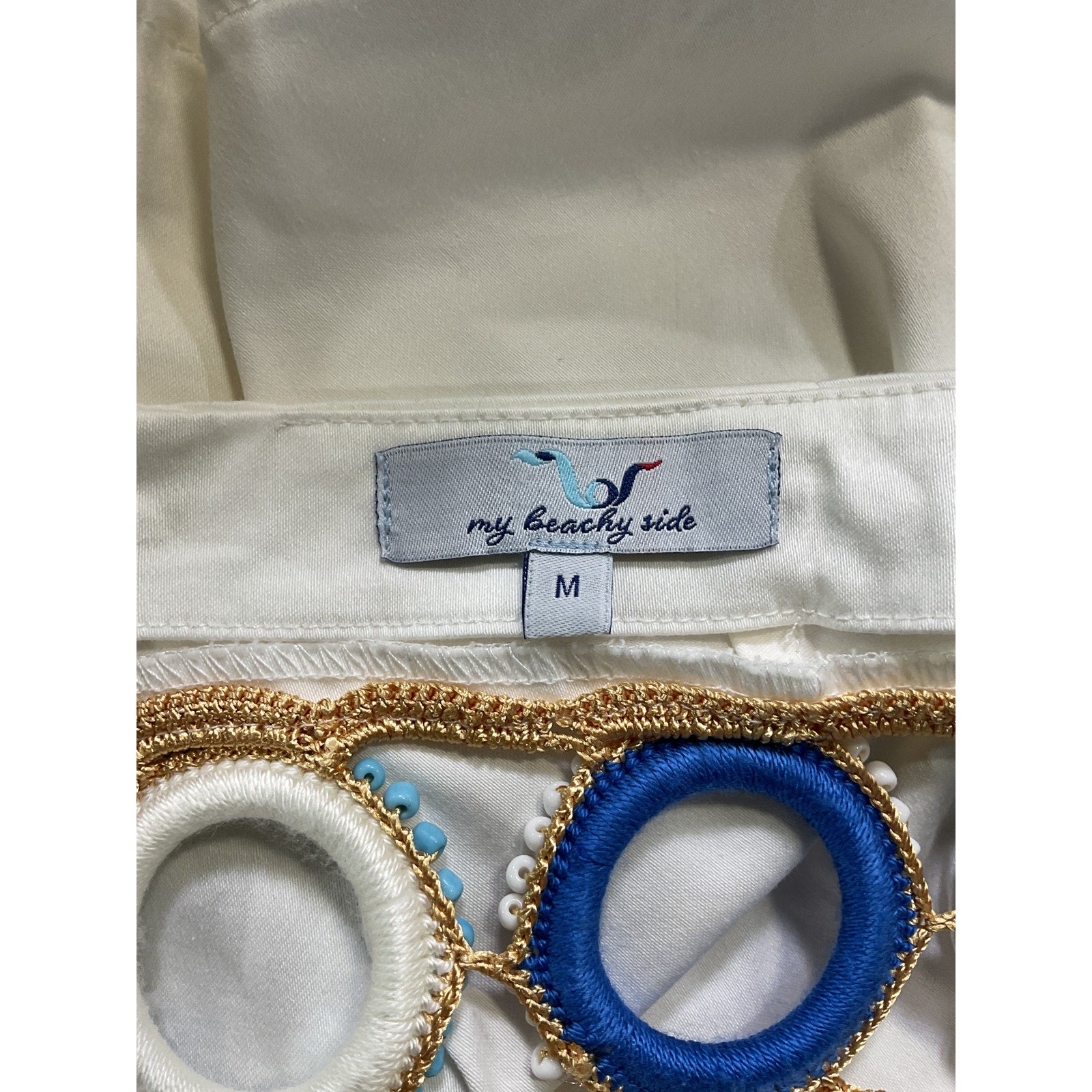 My Beachy Side White A Line Mini Skirt Size M
