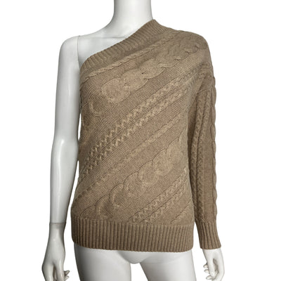L'Agence Asymmetric Tan Zoe Sweater Size S