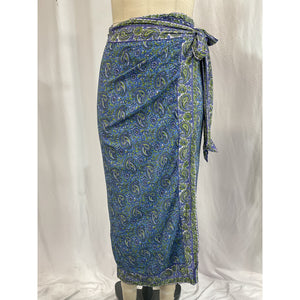 Veronica Beard 'Amura' Blue Cotton Blend Coverup Maxi Skirt Size M