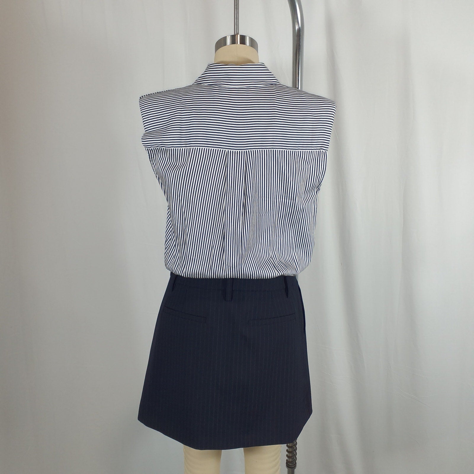 Simkhai 'Graham Shirting' Black Combo Mini Dress Size 6