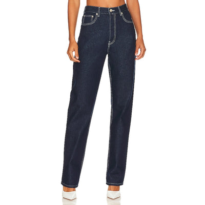 Eb Denim Classic Blue High Rise Straight Denim Jeans Size 24