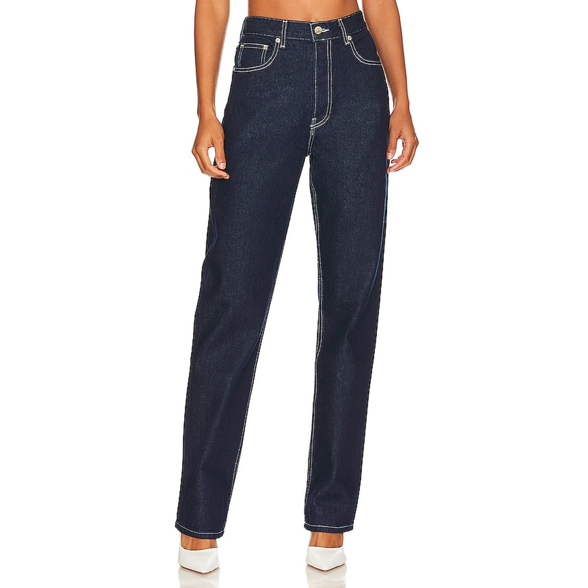 Eb Denim Classic Blue High Rise Straight Denim Jeans Size 24