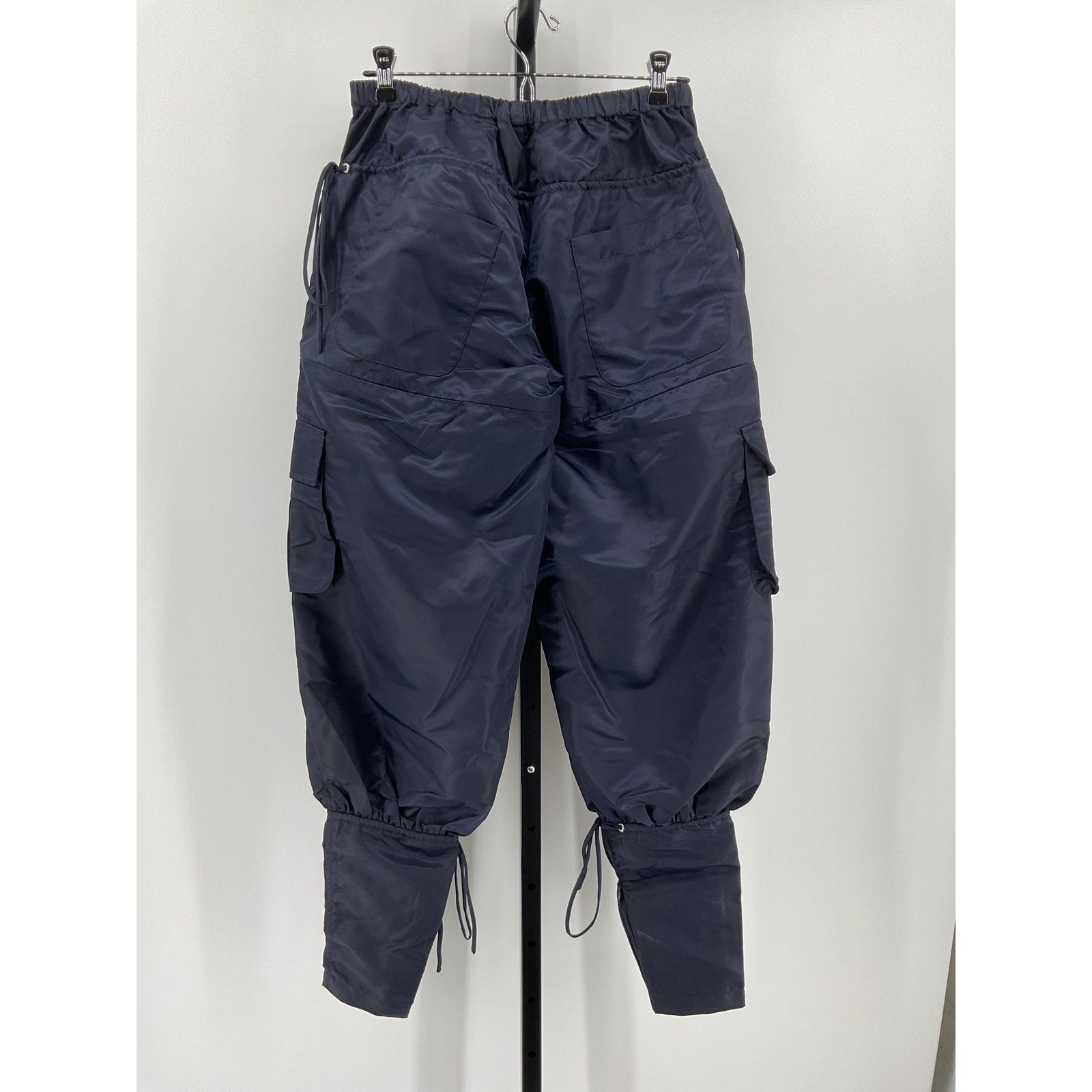 Laquan Smith For Fwrd Utility 'Ninja' Blue Nylon Pant Size XS