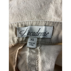 L'Academie Linen Tan Allana Skort Size XS
