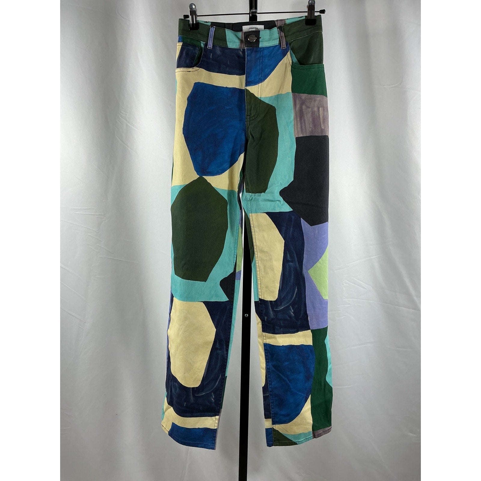 Miaou X 'Paloma' Blue Cotton Elsesser Fargo Pant Size S