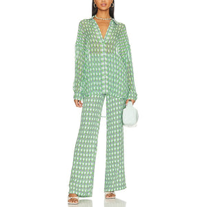 Favorite Daughter Retro Green Friday Button Down Shirt Size XS