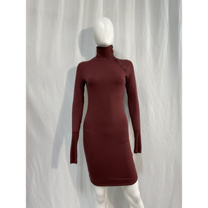 Alix Nyc 'Lisbon' Red Spandex Turtleneck Mini Dress Size M