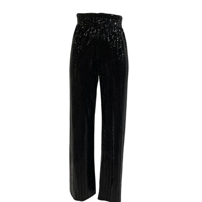 Alice + Olivia Sequin Black Elba Pants Size XS