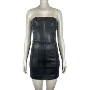 Lamarque Sleek Black Strapless Bodycon Mini Dress Size S
