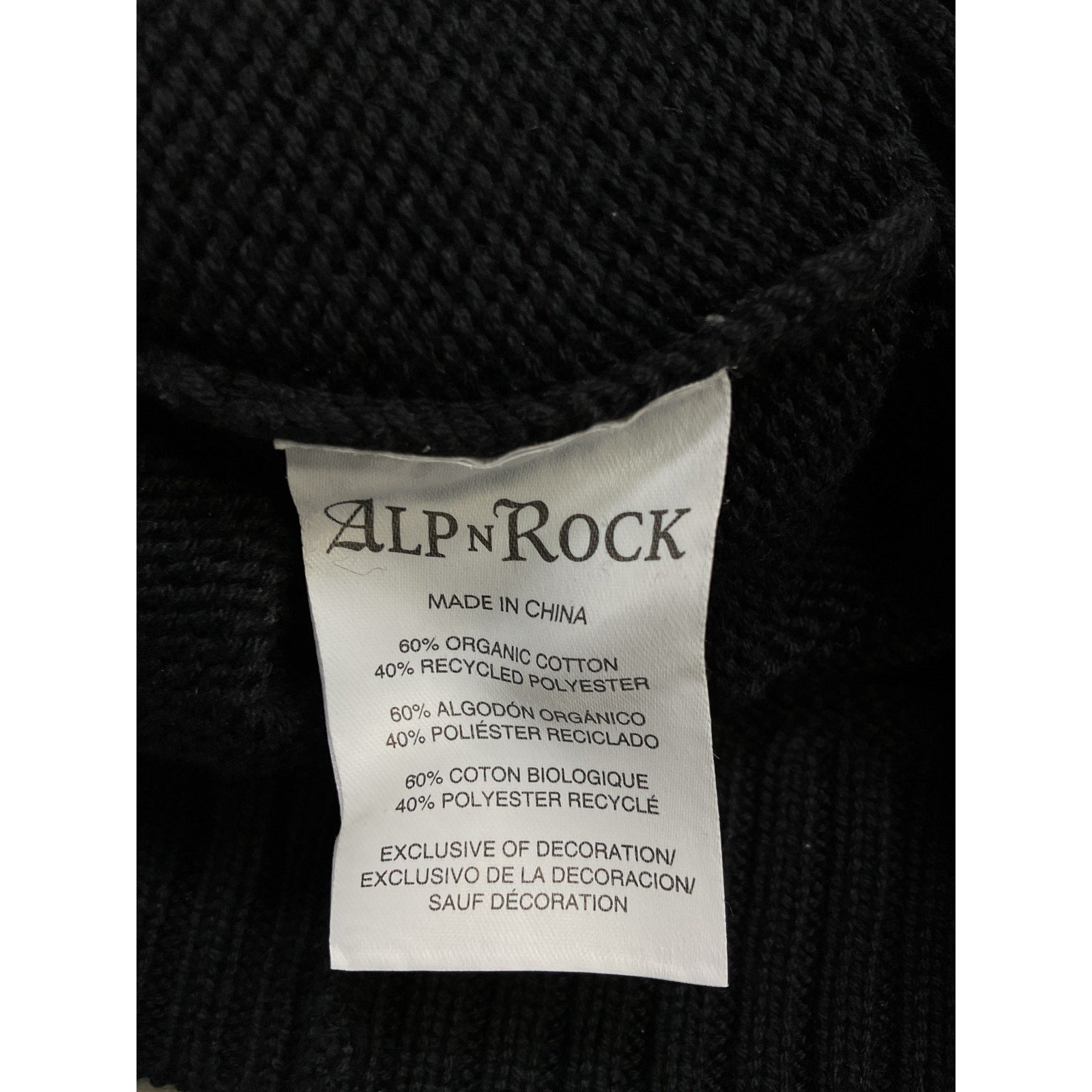 Alp N Rock 'Killian' Black Sweater Size S