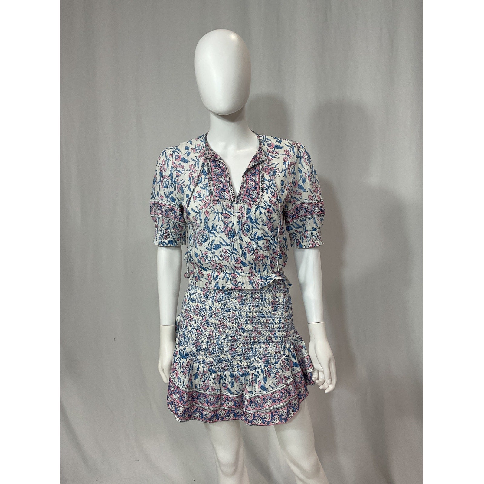 Saylor 'Katrina' Blue Skirt And Top Set Size XS