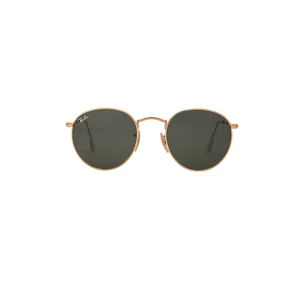 Ray-Ban Round Tan Metal Sunglasses