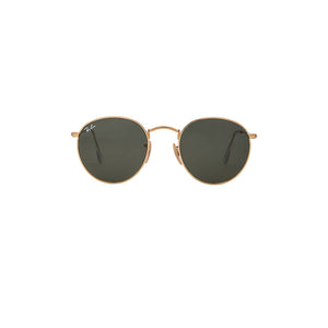 Ray-Ban Round Tan Metal Sunglasses