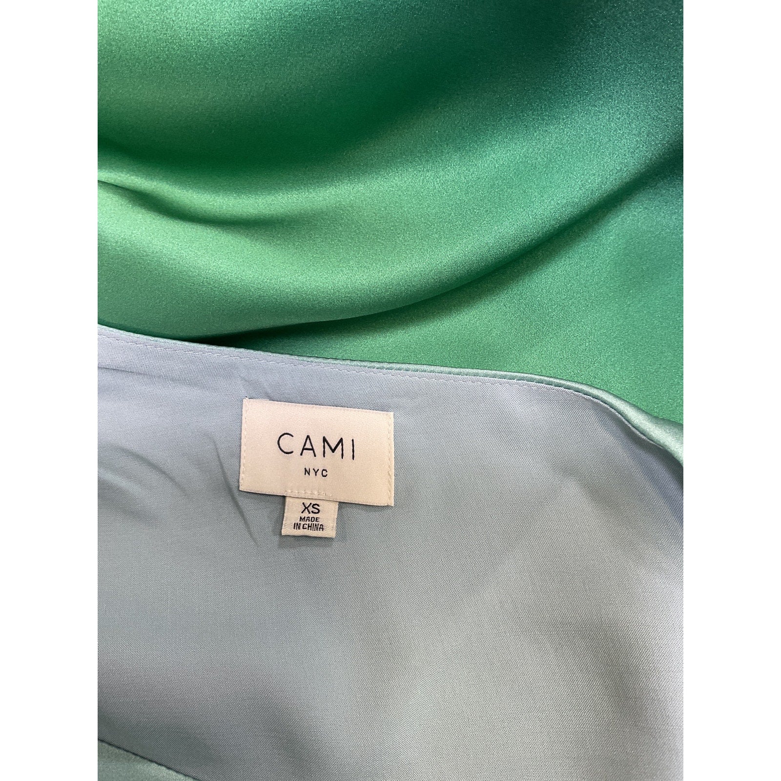 Cami Nyc 'Anges' Green One Shoulder Satin Mini Dress Size XS