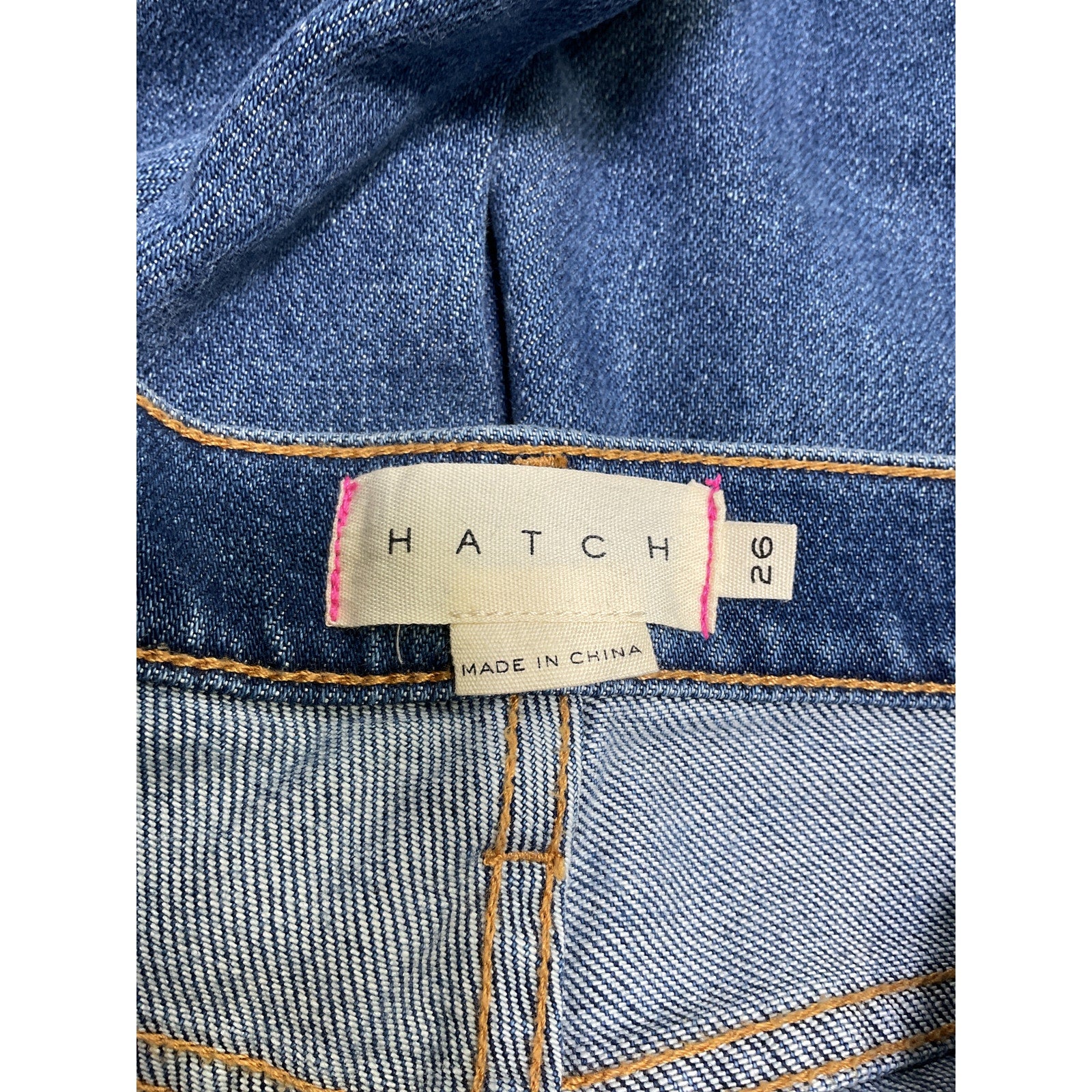 Hatch The Crop Maternity Blue Cotton Denim Jean Size 26