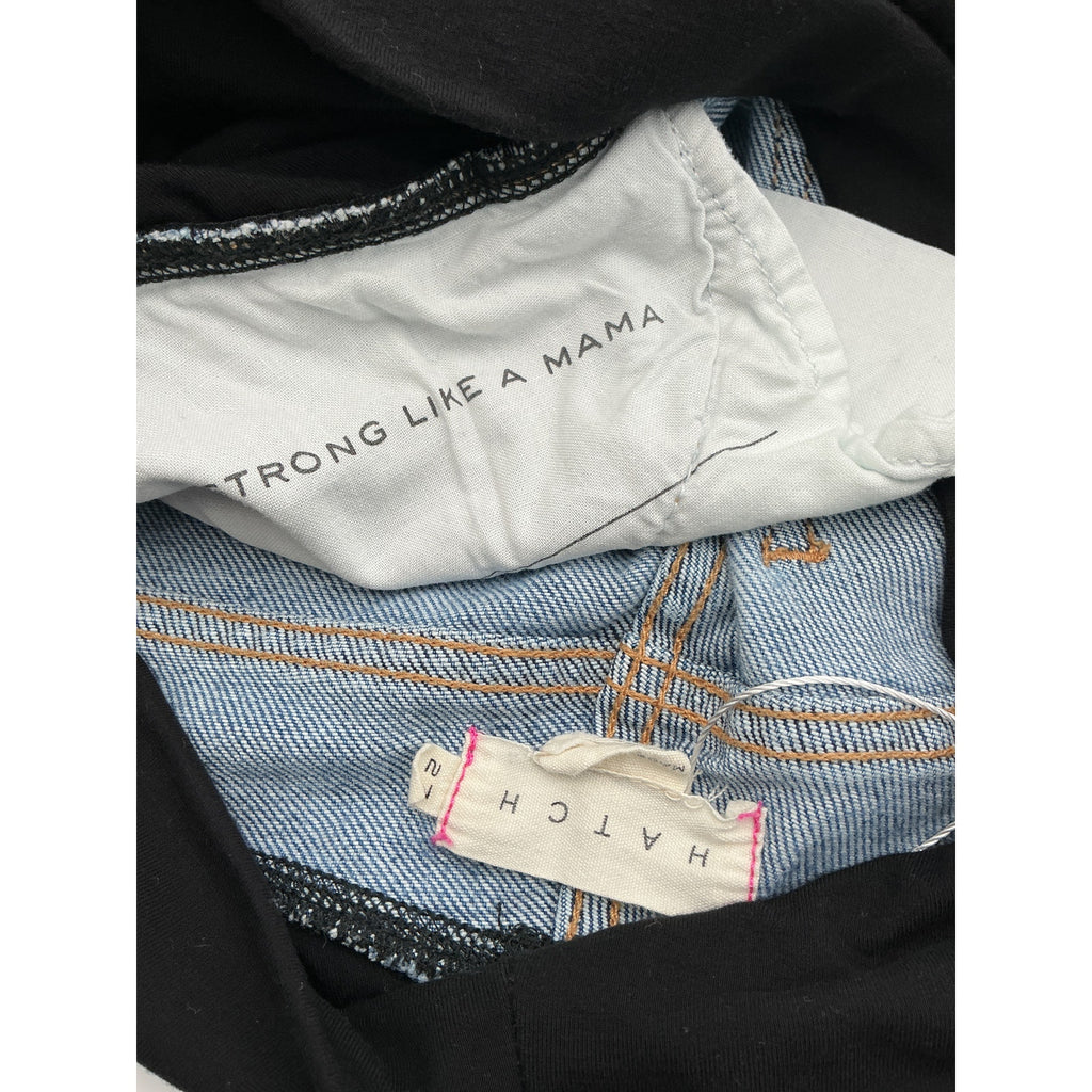 Hatch The Over 'The Bump' Blue Straight Maternity Denim Jean Size 27