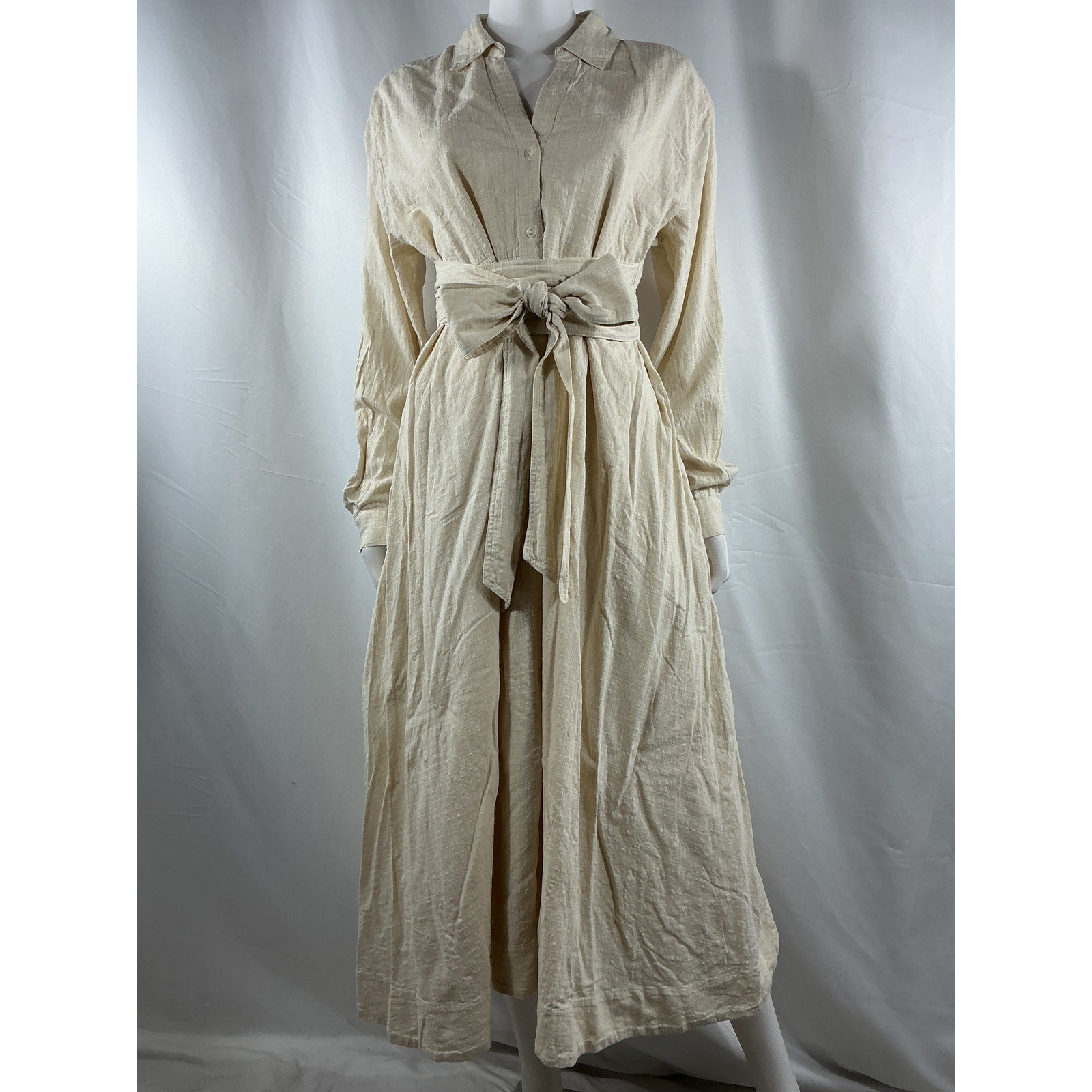Hatch The Longsleeve Ivory Cotton Silvina Dress Size 3
