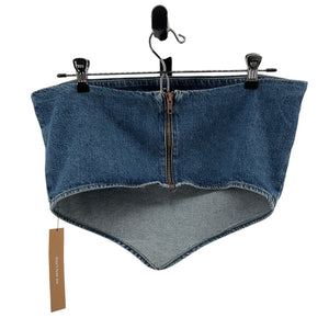 Reformation Denim Hemlock Braxton Handkerchief Top Size 8 NWT