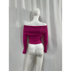Line & Dot 'Heart Struck' Pink Cotton  Sweater Size S