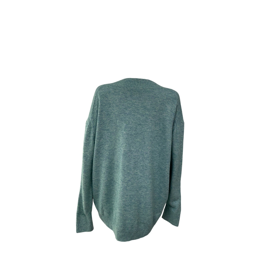 Hatch 'The Mina' Green Acrylic V-Neck Sweater Size 3