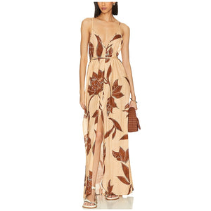 Boamar Printed Coffee Flowers Sky Dress Size M NWT