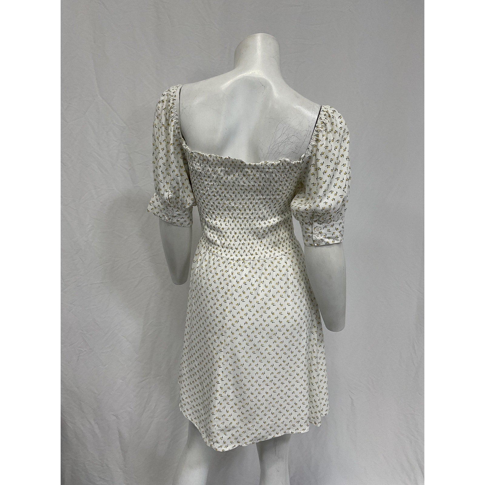 Faithfull The Brand 'Dulcia' White Rayon Mini Dress Size M